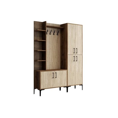 Hanah home Set za ulazni hodnik Vienna D, 90x35x200 cm, Orah Slike