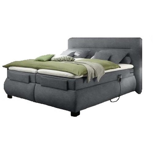 Novel POSTELJA BOXSPRING 180 cm x 200 cm , tekstil, leseni material antracit Cene