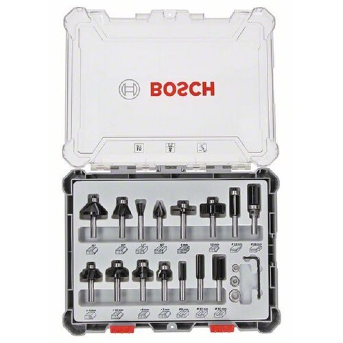 Bosch komplet raznih glodala, 30 komada, držač od 6 mm 30-piece mixed application router bit set Slike