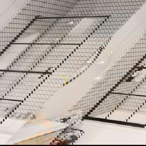 Pregrada za tu&amp;scaron; ESG 100 x 140 cm crna Slike