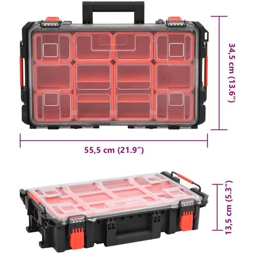 vidaXL Prijenosni kovčeg crni 55,5x34,5x13,5 cm od PP-a Cijene
