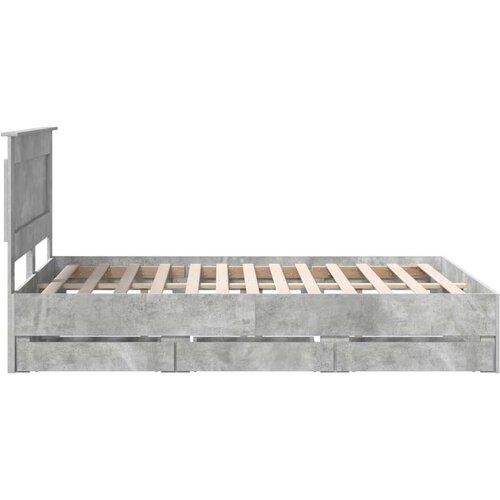  Okvir za krevet s ladicama Betonski sivi 160 x 200 cm - Beton siva 160 x 200 cm Slike