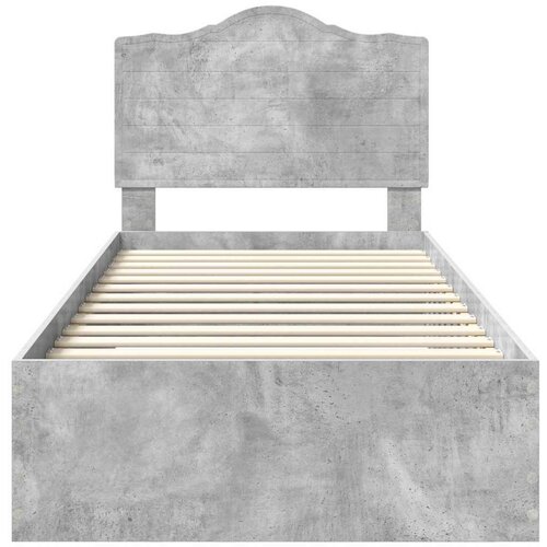  Okvir za krevet s uzglavljem Betonski sivi 100 x 200 cm Slike