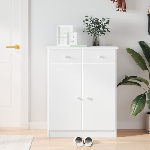 vidaXL Ormarić za cipele ALTA bijeli 77x35x96 cm od masivne borovine Cijene