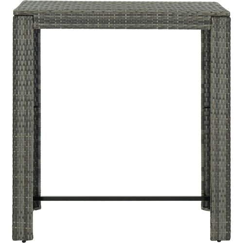  Vrtni barski stol sivi 100 x 60,5 x 110,5 cm od poliratana Slike