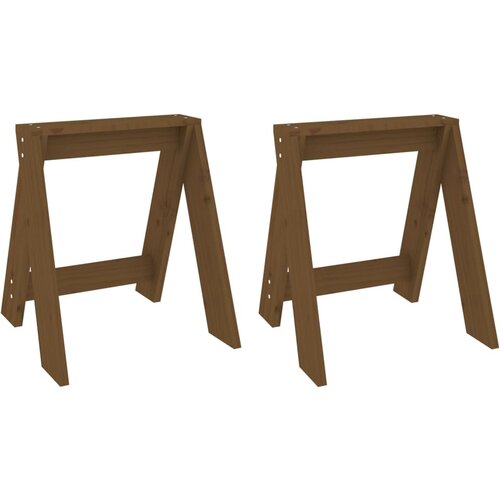 vidaXL Stolčka 2 kosa medeno rjava 40x40x45 cm trdna borovina, (20700393) Cene