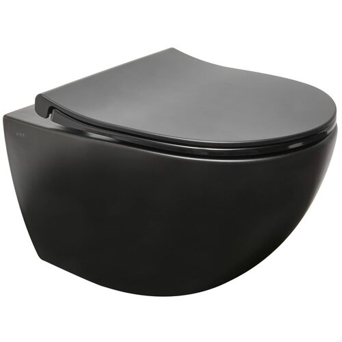 Vitra 7848-083-6147 Sento SmoothFlush viseča brezrobna WC školjka črna z WC desko s počasnim zapiranjem Cene
