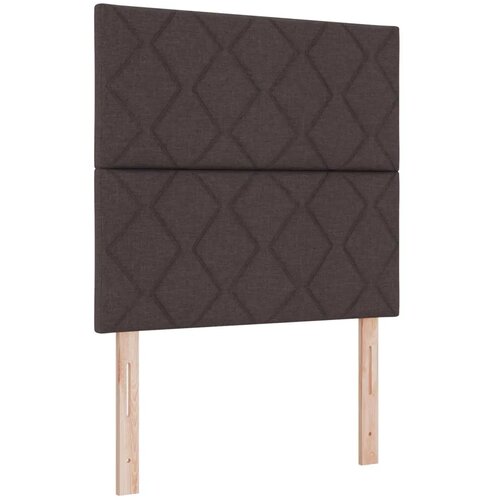  Krevet od pjene s madracem i LED-om Tamno smeđa 120 x 200 cm - Tamno smeđa 120 x 200 cm Dizajn s rombovima Slike