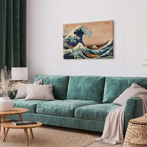  Slika - The Great Wave off Kanagawa (Reproduction) 60x40 Premium Print Slike