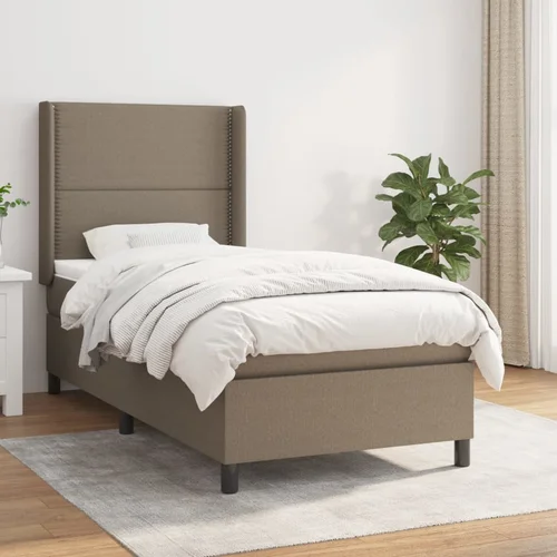 The Living Store Box spring postelja z vzmetnico taupe 90x200 cm blago - Box Spring Postelja, (21513183)