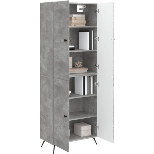  Set ormara 2 kom. Betonska siva Konstruirano drvo 69 x 34,5 x 90 cm Slike