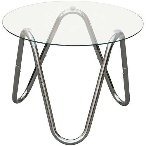 Leitmotiv Okrogla stranska mizica s stekleno mizno plo&scaron;čo &oslash; 50 cm Ventana Round &ndash; Cene