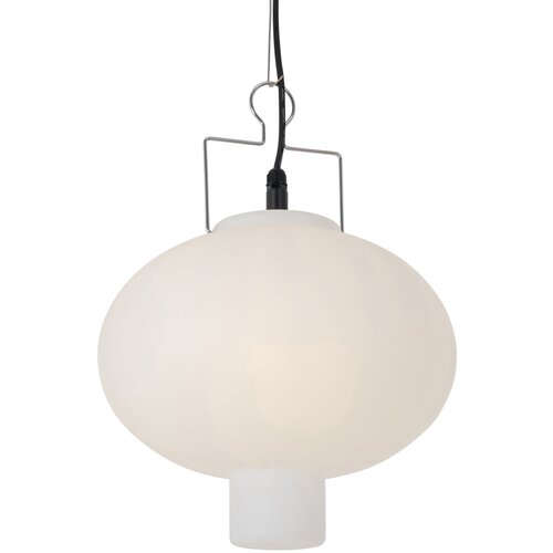 QAZQA Buiten hanglamp wit 35 cm met stekker IP44 - Pion Cene
