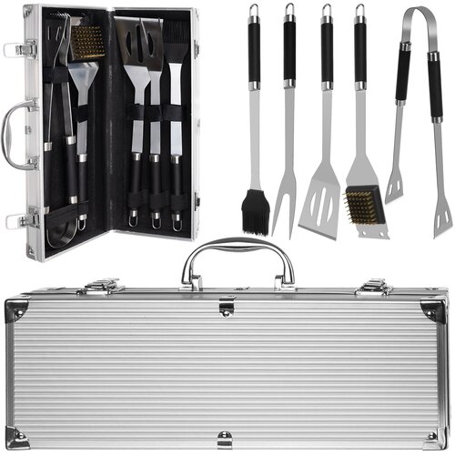  Set inox lopatica za pečenje na ro&amp;scaron;tilju + kofer Slike