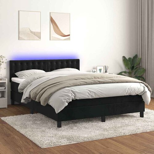  box spring s madracem LED crni 140x200 cm bar&scaron;un Cijene