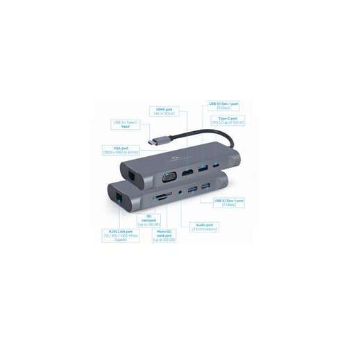 Docking station USB adapter Type-C 7-in-1... Slike