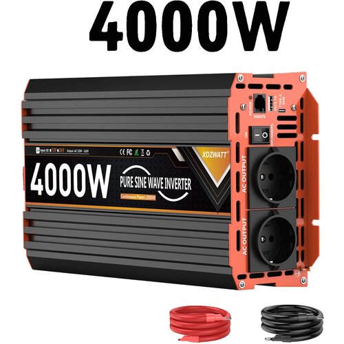 FLAMEZUM Pretvornik napetosti, izhod čiste sinusne valovne oblike, več za&scaron;čitnih funkcij, 24V 4000W, (5000159103) Cene