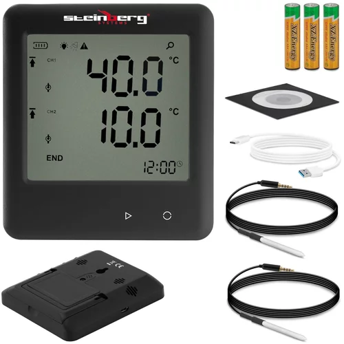 Steinberg Systems Temperaturno območje termometra -40 do 125C Micro USB LCD IP54, (21112589)