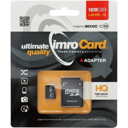  MicroSDXC memorijska kartica Imro s adapterom 128 GB klasa 10 / UHS-1 U3 Cene