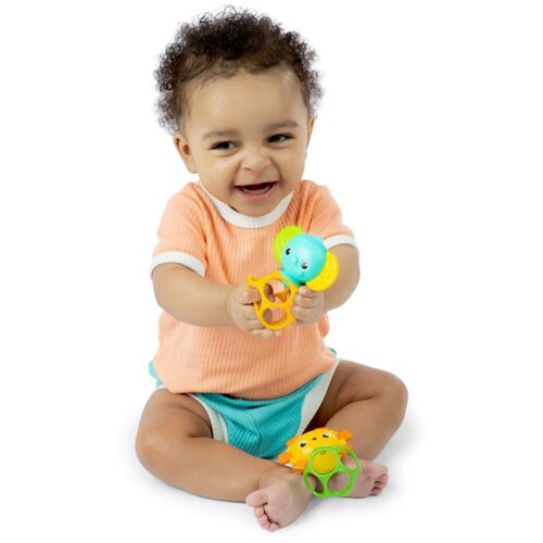 Bright Starts Soother Pals&amp;trade; Easy-Grasp igračka s grickalicom 3 m+ 2 kom Slike