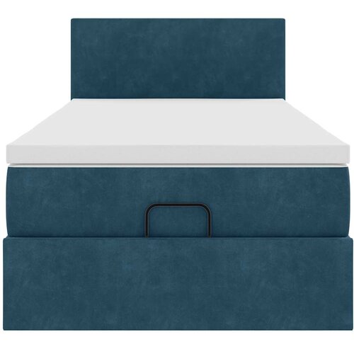  Okvir kreveta s madraca tamnoplavi 100x200cm bar&amp;scaron;unasti Slike