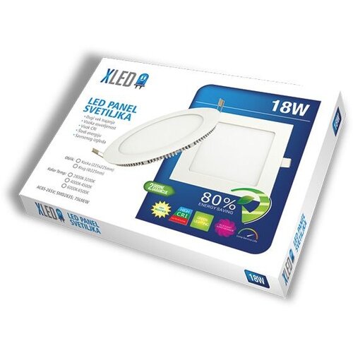 Xled Ugradni okrugli LED panel 18W bela boja 1350Lm ( 76691 ) Cene
