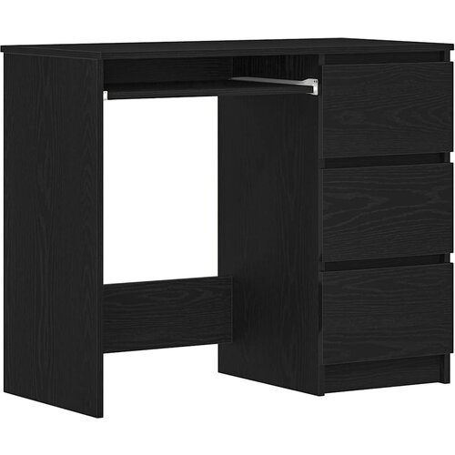 Maison Chic Pisalna miza - pisarni&amp;scaron;ka miza - Računalni&amp;scaron;ka miza črna hrast 90x45x76 cm inženirski les, (21785379) Slike