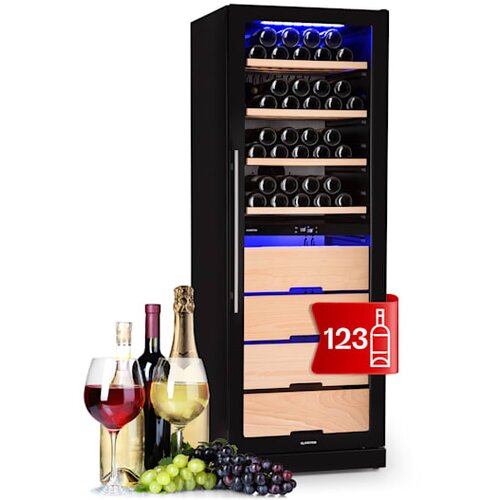 Klarstein Barossa 123 Duo vinska omara - 123 steklenic, 2 coni, upravljanje na dotik, (20776311) Cene