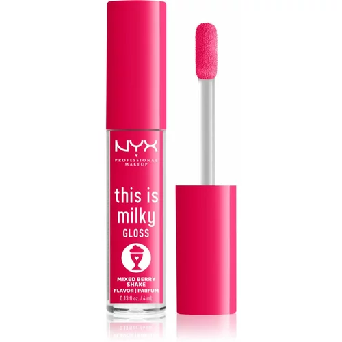 NYX Professional Makeup This is Milky Gloss Milkshakes vlažilni sijaj za ustnice odišavljen odtenek 09 Berry Shake 4 ml