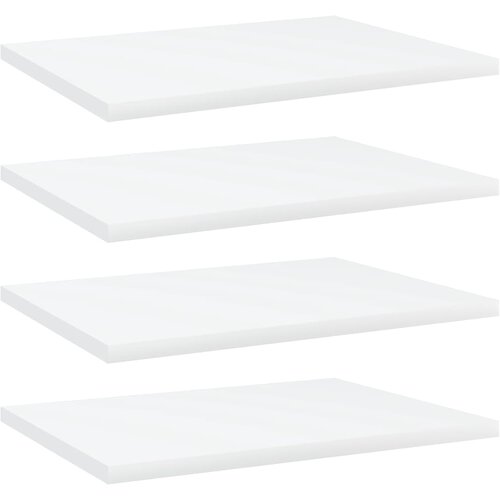 Police za knjige 4 kom bijele 40x30x1,5 cm konstruirano drvo Cene
