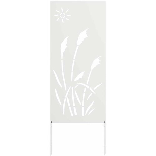  Privatnost u vrtu Bijelo 50 x 140 cm Hladno valjana čelična Slike
