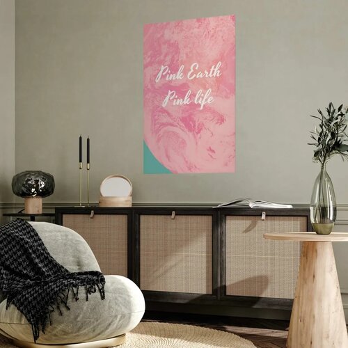  Plakat - Pink Earth Pink Life 21x30 Bez okvira Slike