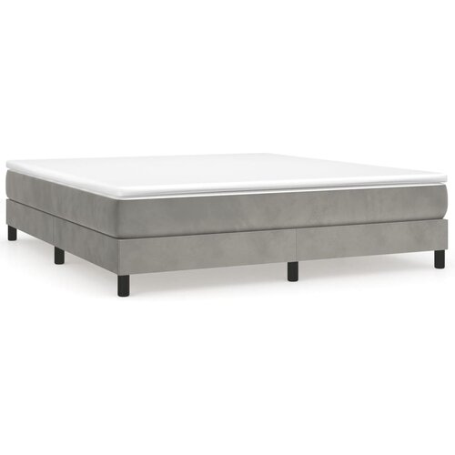 Maison Chic Box spring postelja - Vzmetna postelja z vzmetnico svetlo siva 160x200 cm žamet SL12737, (21904127) Cene
