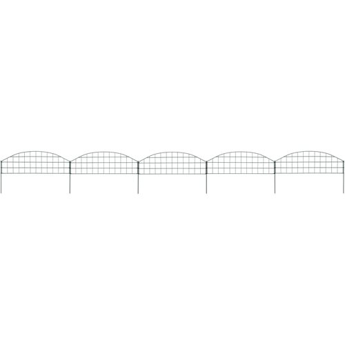 vidaXL Komplet zaobljene ograje za ribnik 77,3x26 cm zelen Cene