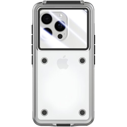 AVIZAR Vodoodporno ohišje za iPhone 17 IP68, vodoodporno 30 m z vrvico, Prozorno črna, (5000190257) Cene