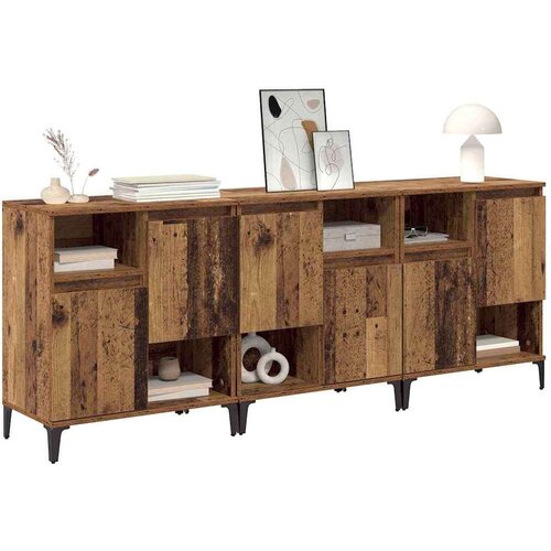  Komode 3 pcs Staro drvo 60 x 35 x 70 cm Konstruirano drvo Slike