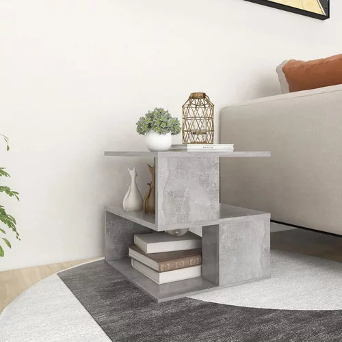  Bočni stolić siva boja betona 40 x 40 x 40 cm od iverice