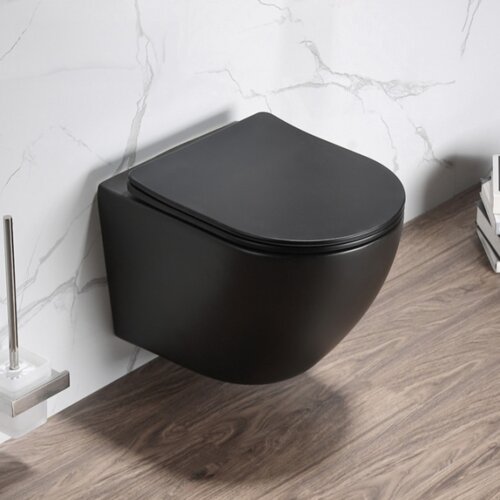 Minotti perla konzolna WC šolja rimless mat crna sa soft close daskom MWH200MB Cene