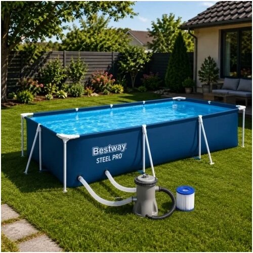 Bestway BAZEN SA FILT. 56424 400X211X81CM STEEL PRO Cene