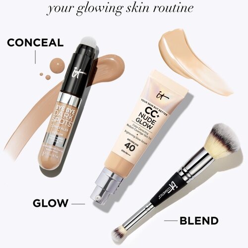 IT Cosmetics Your Skin But Better CC + Nude Glow tekoči puder za posvetlitev kože SPF 40 odtenek Medium 32 ml Slike