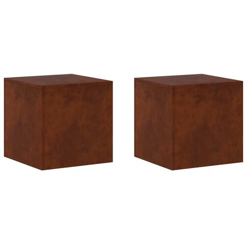  Stalak za biljke 2 pcs Rđa 40 x 40 x 40 cm Otporni čelik - Otporni čelik 2x (40 x 40 x 40 cm) Slike