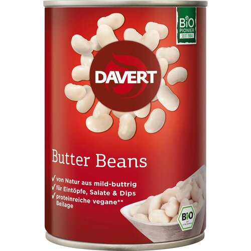 Davert Bio fižol Butter Beans - 400 g Slike