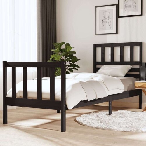  Za krevet od masivnog drva crni 75 x 190 cm 2FT6 mali Slike