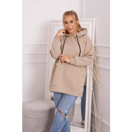 Kesi Insulated sweatshirt with beige press studs Slike