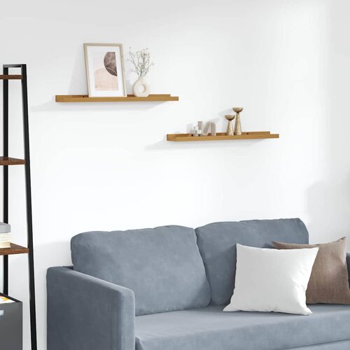  Polica na zidu Zidne 2 pcs Bež 60 x 9 x 3 cm Konstruirano drvo Cene