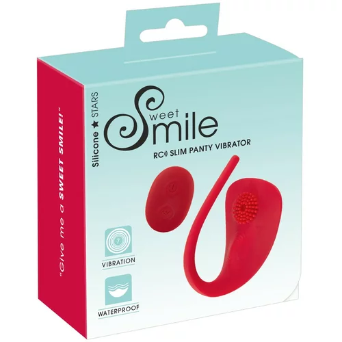 Sweet Smile SMILE Slim Panty - radijski klitorisni vibrator z možnostjo polnjenja (rdeča)