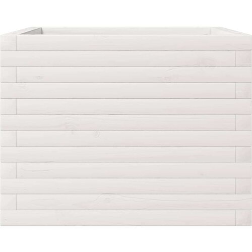  Vrtna sadilica bijela 60x60x45 5 cm od masivne borovine Slike