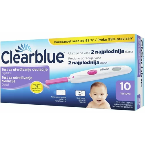 Clearblue ovulacijski digitalni test 10 trakica + 1 ÄitaÄ