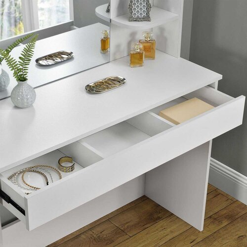  Moderan toaletni stol s velikim ogledalom i policama - ModernHome Slike