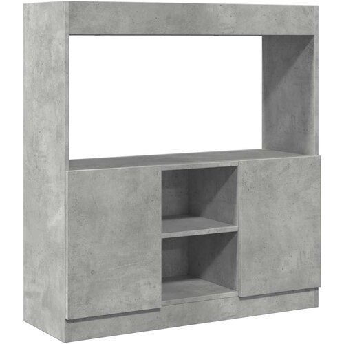 Maison Chic Visoka omara - Komoda - Predalnik betonsko siva 92x33x100 cm inženirski les, (21721574) Slike